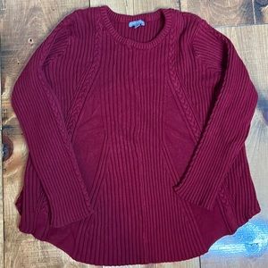 Jessica London burgundy wine colored knit sweater size 30/32